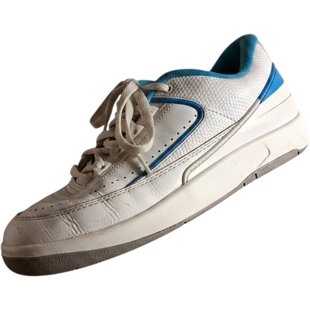 Jordan Air Jordan 2 Retro White Blue 6.5Y Unisex Kids Leather Sneaker FJ6869-104